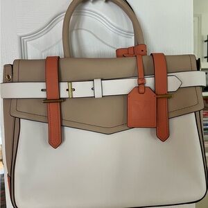 Reed Krakoff Tan and White Tote Bag